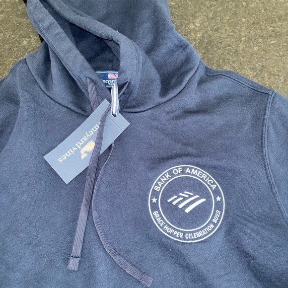 Vineyard Vines Long Sleeve Hoodie Men's S Blue Sown Graphic - Picture 2 of 5